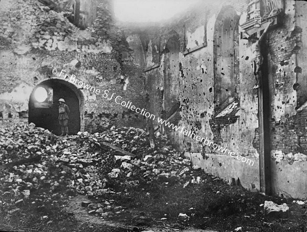 WORLD WAR 1 CHURCH AFTER BOMBARDMENT